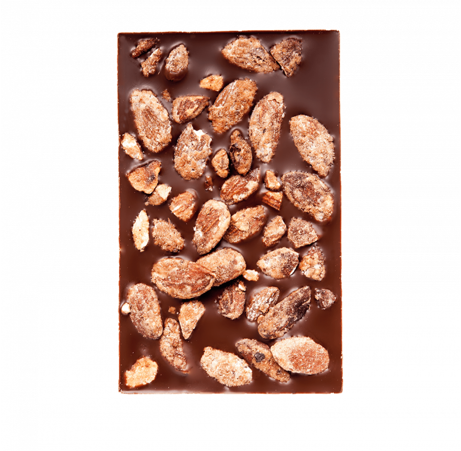 Caramelised almonds