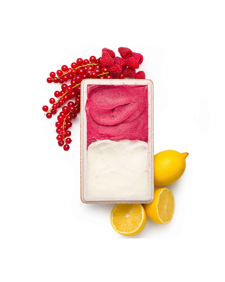 Lemon - Rasberry and Redcurrant sorbets
