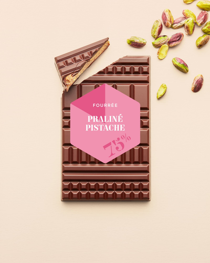 Barre pistache chocolat noir - Anissa Patisserie