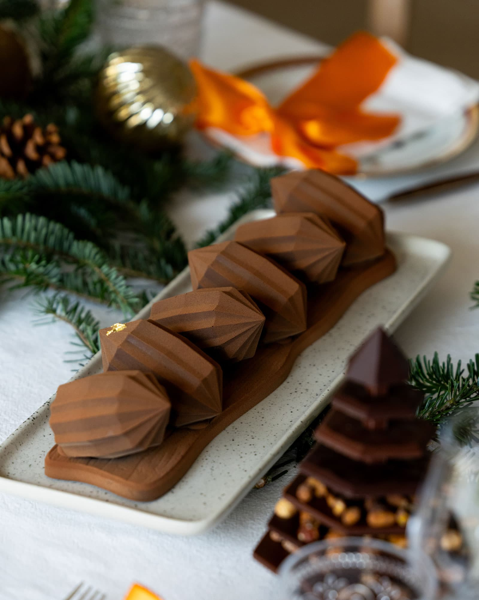 Cocoa Pod Christmas pastry log