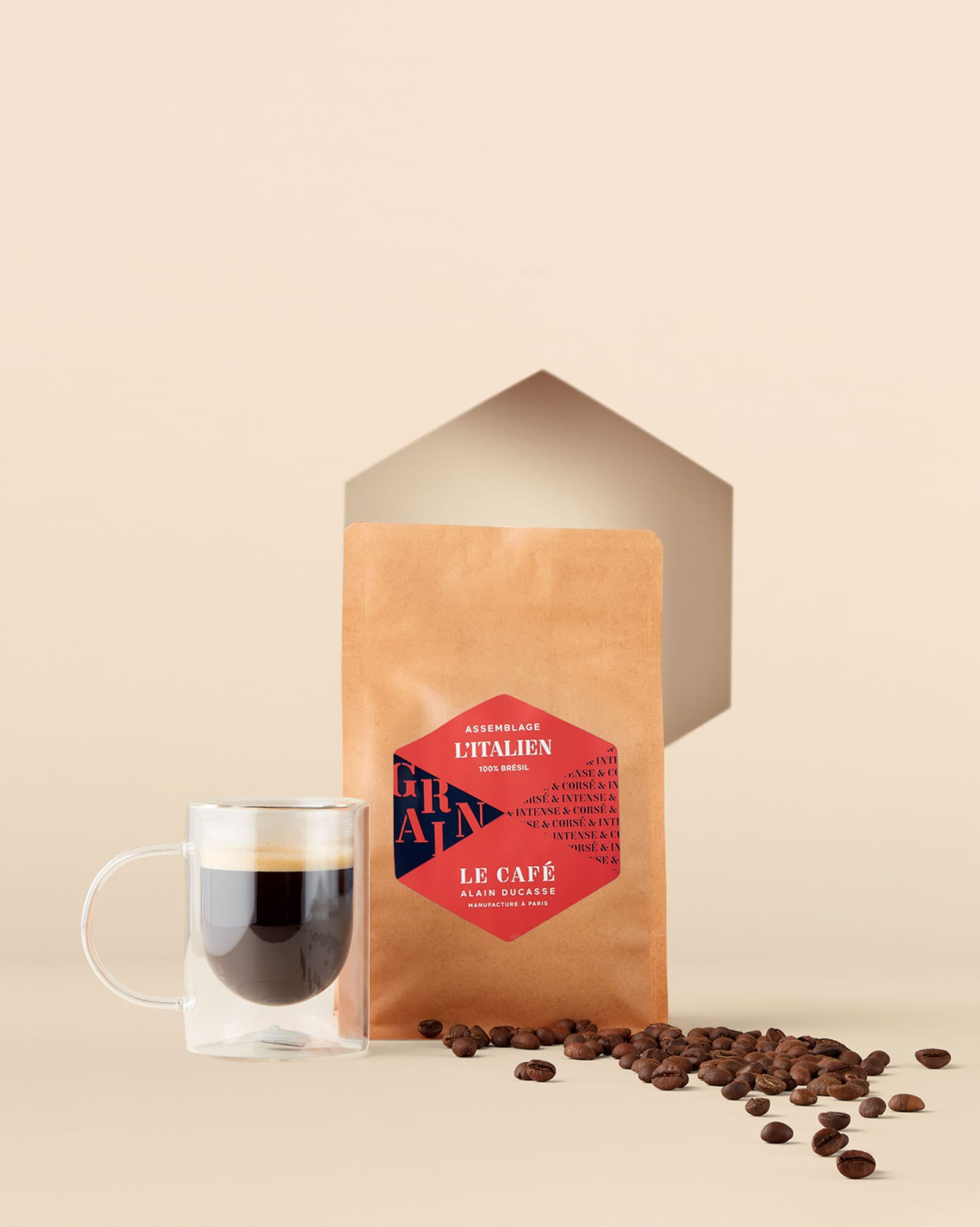 L'Italien - Café en grains Maße-250g