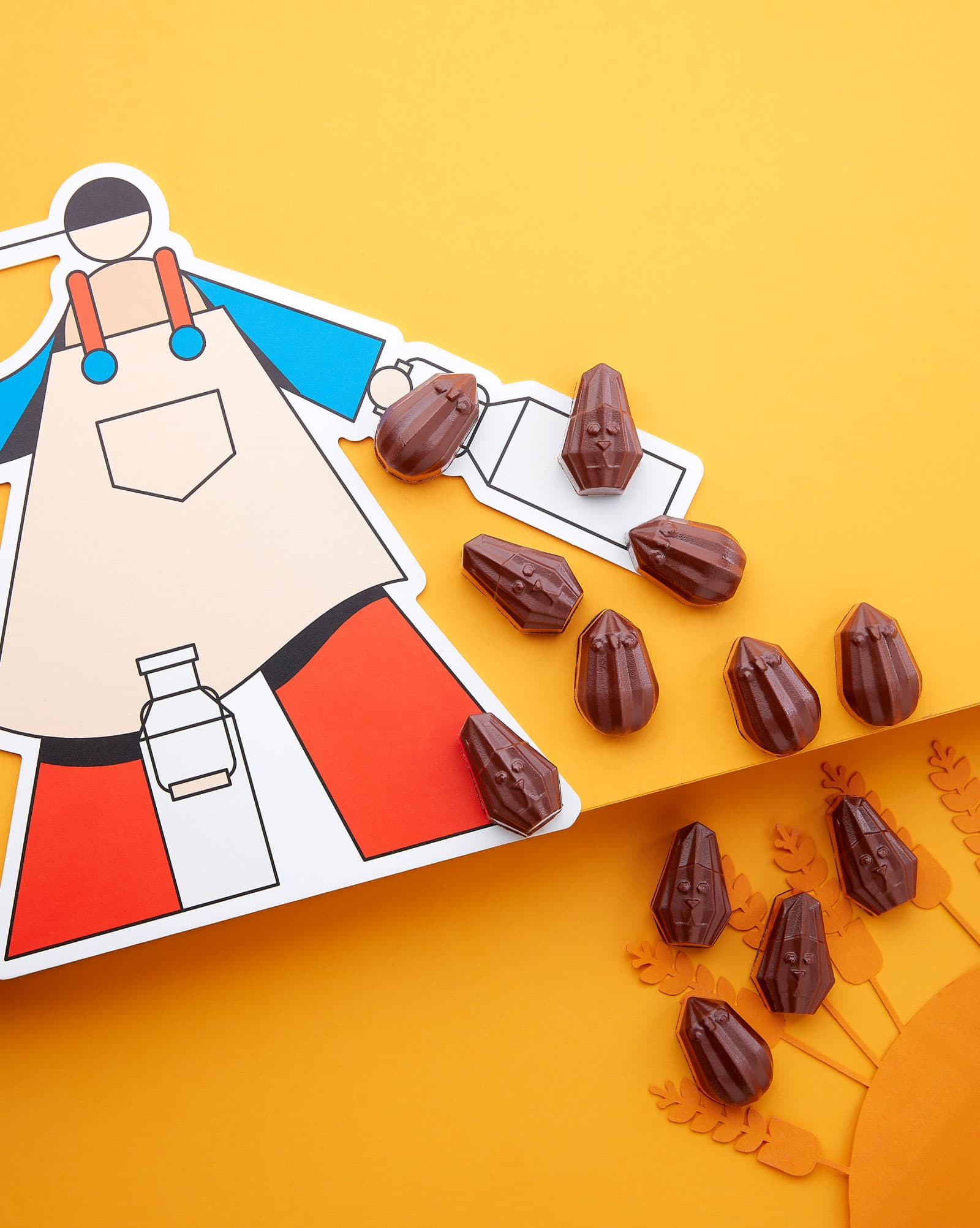 Osterpralinen aus schokolade und praliné