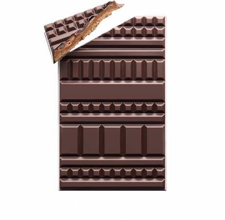 Crunchy praliné & caramel mousse - Filled Chocolate Bar - Dark