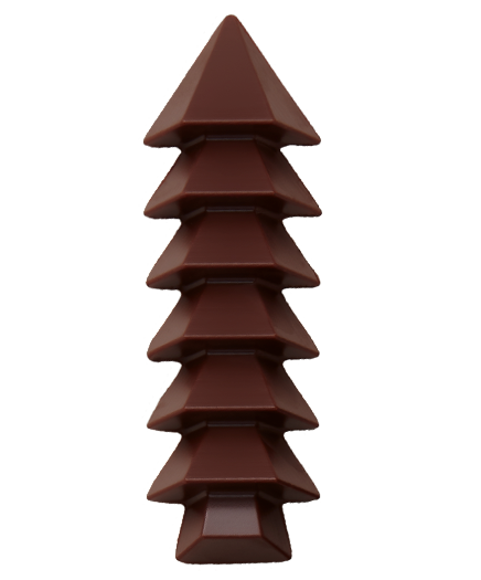 6 - Dark Chocolate Tree Filled with Praline & Hazelnut