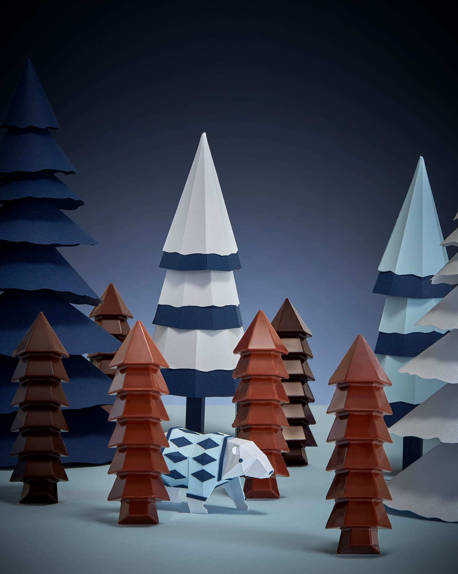 Christmas tree gift box