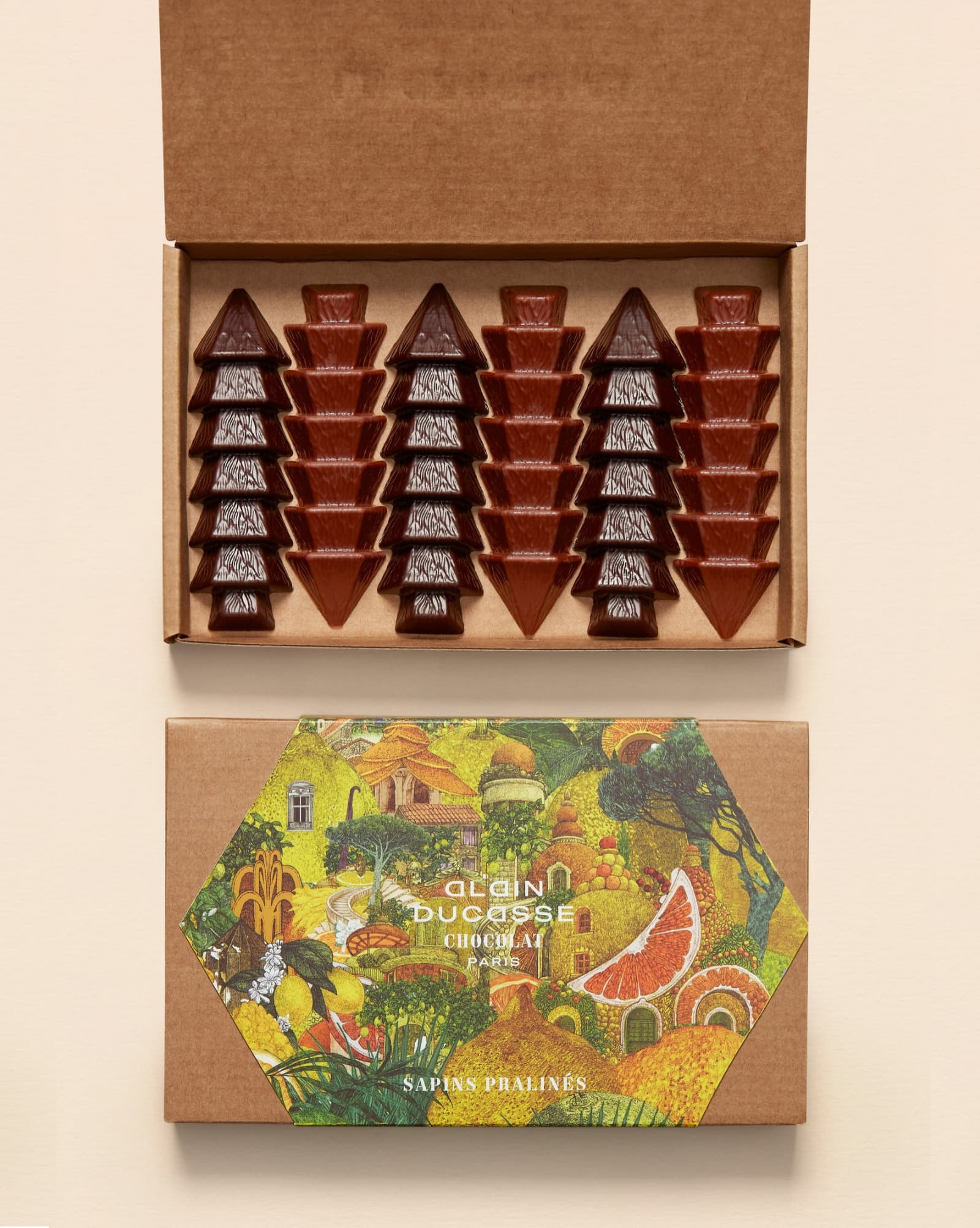 Filled christmas tree gift box